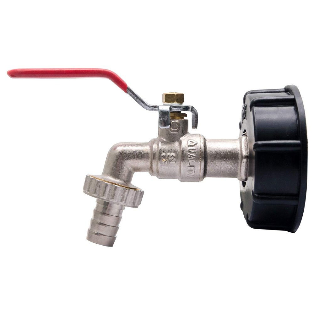 IBC Tank Cap Water Tank with Brass Tap Snap on Connector Coarse Thread Water Butt 1/2" Hose Pipe Fuel S60X6