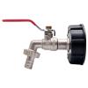 IBC Tank Cap Water Tank with Brass Tap Snap on Connector Coarse Thread Water Butt 1/2" Hose Pipe Fuel S60X6 view 1
