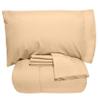 7 Pcs Best Premium Bedding Collection 100% Organic Cotton 500 GSM 7Pc Included-1 Buffel Comforter, 1 Fitted Sheet,1 Flat Sheet, 2 Pillow Shams, 2 Pillow Cases,Twin XL/Cream Comforter Set view 1