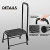 Leekpai Step Stool with Handle for AdultsSeniors Heavy Duty Holds 350 lbs.Stepping Stool for Elderly Adults, Attractive Black for Kitchen view 3