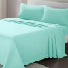 1000 Thread Count 100% Long Staple Soft Egyptian Cotton 4-PCs Sheet Set - CaliforniaKing Size 72" X 84", Fits Mattress Upto 16-18 Inch Deep Pocket, Aqua Solid view 1