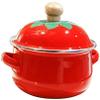 18Cm 1.5L Tomato Enamel Soups Pot Soups Pot Casserole Milk Egg Noodles Pan for Induction Gas Cooker view 1