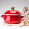 18Cm 1.5L Tomato Enamel Soups Pot Soups Pot Casserole Milk Egg Noodles Pan for Induction Gas Cooker view 2