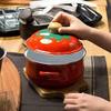 18Cm 1.5L Tomato Enamel Soups Pot Soups Pot Casserole Milk Egg Noodles Pan for Induction Gas Cooker view 4