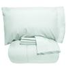 7 Pcs Best Premium Bedding Collection 100% Organic Cotton 500 GSM 7Pc Included-1 Buffel Comforter, 1 Fitted Sheet,1 Flat Sheet, 2 Pillow Shams, 2 Pillow Cases,Cal-King/Mint Comforter Set view 1