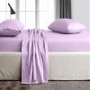 1000 Thread Count 100% Long Staple Soft Egyptian Cotton 4-PCs Sheet Set - Emperor Size 84" X 84", Fits Mattress Upto 16-18 Inch Deep Pocket, Lavender Solid view 2