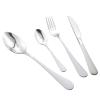 Silverware Set, Uniturcky 24-Piece Mirror Polished Stainless Steel Silverware Flatware Cutlery Set Service for 6, Knife Fork Spoon Flatware Set, Modern Design & Smooth Edge (White silver) view 1