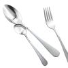Silverware Set, Uniturcky 24-Piece Mirror Polished Stainless Steel Silverware Flatware Cutlery Set Service for 6, Knife Fork Spoon Flatware Set, Modern Design & Smooth Edge (White silver) view 3