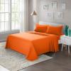 1000 Thread Count 100% Long Staple Soft Egyptian Cotton 4-PCs Sheet Set - Emperor Size 84" X 84", Fits Mattress Upto 16-18 Inch Deep Pocket, Orange Solid view 1