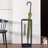 Umbrella Racks WXYZ Metal Geometric Landing Umbrella Stand, Hollow Barrel Body to Drain Water Quickly, Long and Short Umbrella Storage Barrel, Gold, Black, 20x69cm (Color : Black) view 2