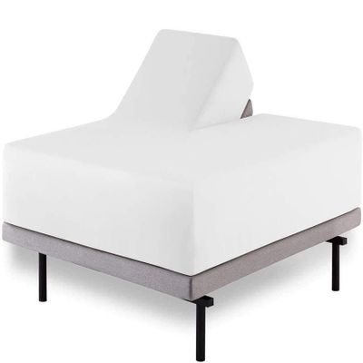 Mr Pandaa Flex-Top-Split-Head-Mattress-Protector for Adjustable or Half Split Beds-100 percent Waterproof Terry Cotton,20-Inch Deep Pocket,Dust Proof-32 Inch Split from The Top(King-32 Split,White)