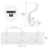 Badiano Wooden Coat Rack, Wall-Mounted Organizer for Closet, Entryway, Hallway, Foyer, Bedroom, Heavy Duty Double Hooks for Hanging Towels, Bags, Hats, Jackets, Key (White, 3 Hooks) view 2