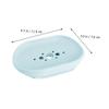 Cabilock Silicone Soap Dish Brush with Drain Soap Holder Box Soft Bristles Shower Brush Scrubber for Bathroom Travelling Outdoor Blue view 2