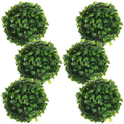 6 Pcs 10cm (4) Artificial Grass Topiary Balls, Green Fake Plant Spheres for DIY Garden Decor, Wedding Centerpieces, Table & Planter Arrangements