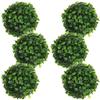 6 Pcs 10cm (4) Artificial Grass Topiary Balls, Green Fake Plant Spheres for DIY Garden Decor, Wedding Centerpieces, Table & Planter Arrangements view 1