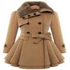 Andongnywell Women's Fashion Faux Fur Lapel Double-Breasted Thick Wool Trench Coat Jacket Double Breasted Woolen Coats (Camel,5X-Large) view 3