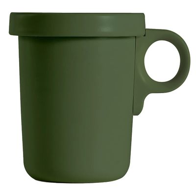 Object Enameled Hook Mug, Made in Japan, 12.2 fl oz (360 ml), Khaki