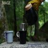 Object Enameled Hook Mug, Made in Japan, 12.2 fl oz (360 ml), Khaki view 4