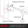 2 PCS Bed Frame Brackets Adapter for Headboard,Bed Frame Adapter Brackets view 2