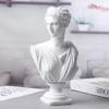 11.8 Inch Classic Greek White Athena Woman Bust Statue, Large Resin Roman Goddess Anna Sculpture for Home Dcor view 2
