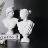 11.8 Inch Classic Greek White Athena Woman Bust Statue, Large Resin Roman Goddess Anna Sculpture for Home Dcor view 3