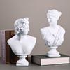 11.8 Inch Classic Greek White Athena Woman Bust Statue, Large Resin Roman Goddess Anna Sculpture for Home Dcor view 4