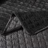Royal Tradition Plush Velvet Black Coverlets, Queen Oversized 3pc Quilt Set (92-Inch Wide x 96-Inch Long) All Seasons Quilted Checkered Bedspread view 3