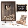 Y&K Homish Wedding Guest Book Alternative Rustic wedding decorations for reception wedding signs Rustic Brown view 1