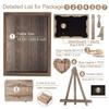 Y&K Homish Wedding Guest Book Alternative Rustic wedding decorations for reception wedding signs Rustic Brown view 2