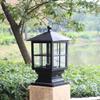 WFZRXFC American Retro Cross Pattern Outdoor Post Lamp IP54 Waterproof and Moisture-Proof Pillar Headlight Outdoor Post Lights Deck Path Pathway Garden Light Column Lamp view 4