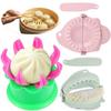 Potchen 5 Pcs Bun Maker Dumpling Mold Filling Spoon,Green, Pink view 1