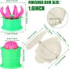 Potchen 5 Pcs Bun Maker Dumpling Mold Filling Spoon,Green, Pink view 2
