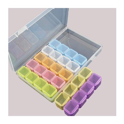 28/56Lattices Dismountable Storage Accessories Box Practical Adjustable Plastic Case for Bead Rings Jewelry Display Organizer