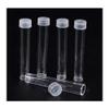 200pcs 76x13.5mm Clear Tube Plastic Containers Box with Lid for Bead Storage Packaging Nail Containers view 3