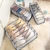 Dormitory closet organizer for socks home separated underwear storage box 7 grids organizer foldable drawer organizer view 2