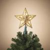 Gerson 2618880 Electric Lighted 3-D Golden Star Tree Topper with 10 Lights 9" L view 1