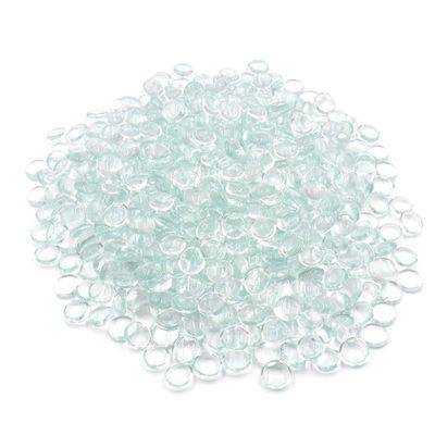 Flat Glass Marbles for Vases - 5 LB Clear Decorative Stone Beads for Vases, Crafts, Colored Rocks Table Scatter, Aquarium and Fish Tank Pebbles, Party Centerpieces, Gem Dcor, Mosaics Floral Displays
