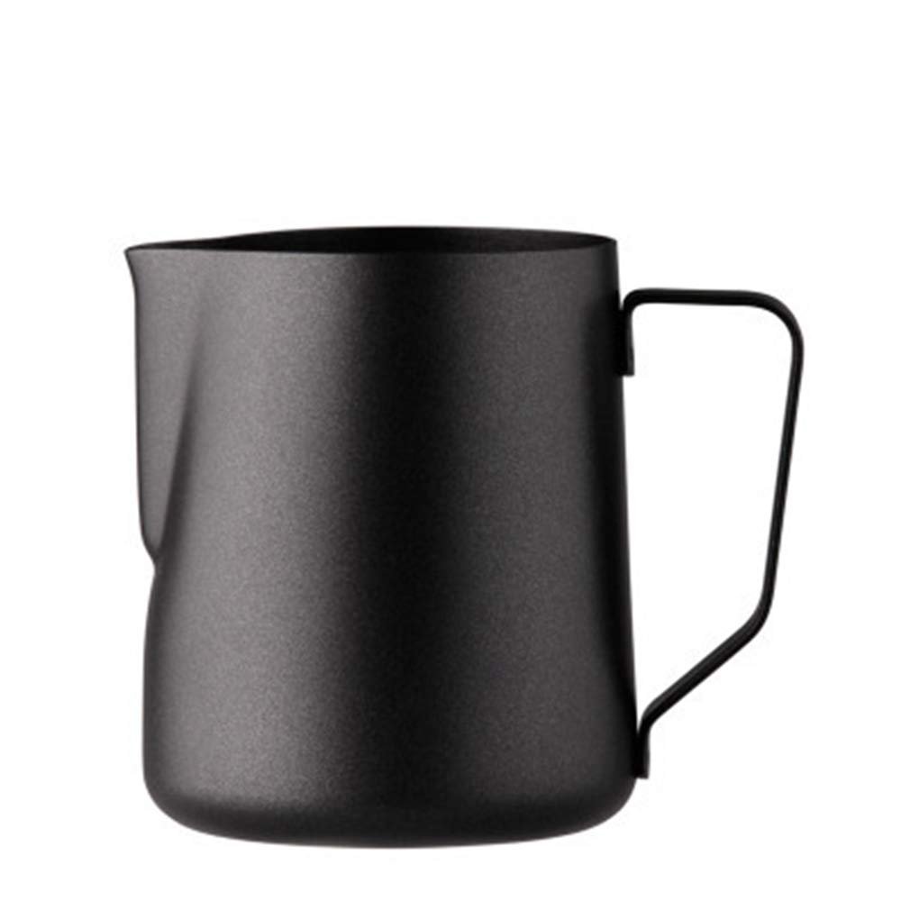 600ml Stainless Steel Milk Frothing Pitcher Creamer Frothing Pitcher Coffee Cup Latte Art Milk Frother Jug,Home Coffee Cup for Making Coffee Cappuccino-Black