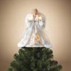 Gerson 2616500 Electric Lighted Silver Angel Tree Topper 14" H view 1
