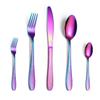30-Piece Rainbow Color Flatware SetStainless Steel Colorful Plated Sliverware Set, Multicolor Rainbow Cutlery Tableware Set Service for 6 view 1