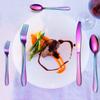 30-Piece Rainbow Color Flatware SetStainless Steel Colorful Plated Sliverware Set, Multicolor Rainbow Cutlery Tableware Set Service for 6 view 2