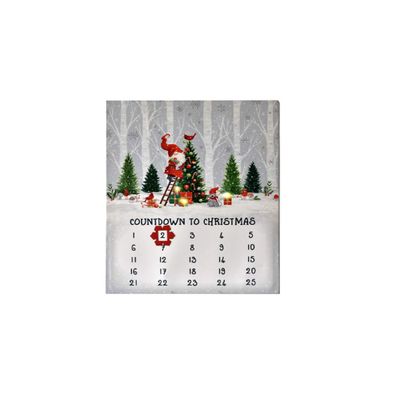 Ganz MX180620 LED Light Up Gnome and Snowman Advent Calendar, 15-inch Height,