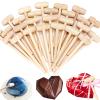 Hidreas 20 PCS Mini Wood Hammers Wooden Hammer for Breakable Heart Chocolate Heart, Wood Lobster Crab Mallet view 1