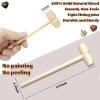 Hidreas 20 PCS Mini Wood Hammers Wooden Hammer for Breakable Heart Chocolate Heart, Wood Lobster Crab Mallet view 2