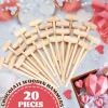 Hidreas 20 PCS Mini Wood Hammers Wooden Hammer for Breakable Heart Chocolate Heart, Wood Lobster Crab Mallet view 3