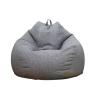 WXFN Classic Bean Bag Chairs Sofa Cover Pear Bean Bag Cover, Without Filler, Made of Fine Cotton Linen Fabric,Dark Gray,S view 1