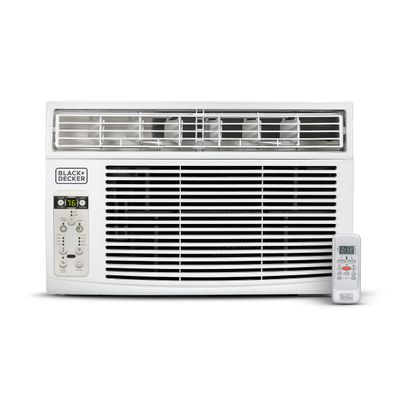 BLACK+DECKER Window Air Conditioner 14300 BTU, AC Window Unit Cools Up to 700 Square Feet, Window AC Unit with Remote Control, 3 Cooling Speeds and Fan Only Function, BD145WT6, White