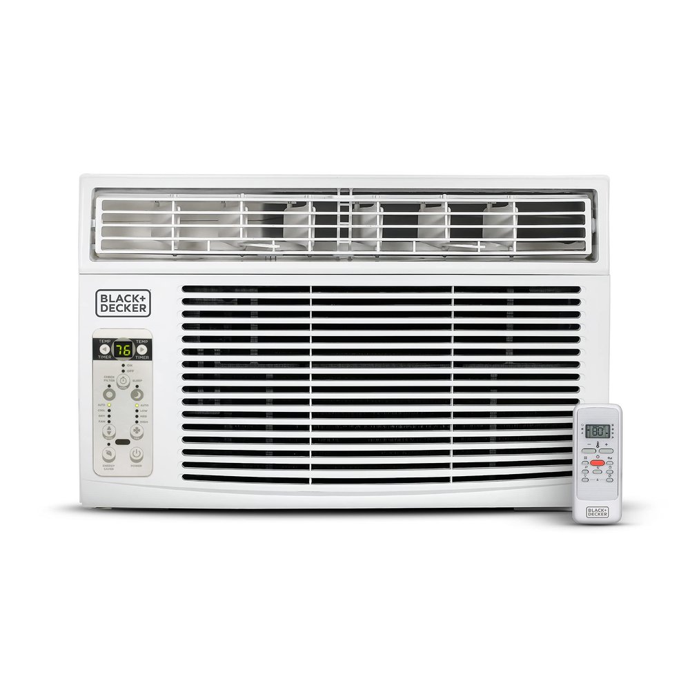 BLACK+DECKER Window Air Conditioner 14300 BTU, AC Window Unit Cools Up to 700 Square Feet, Window AC Unit with Remote Control, 3 Cooling Speeds and Fan Only Function, BD145WT6, White