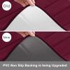 Buganda Memory Foam 3 Pieces Bathroom Rugs Set - Thick Soft Absorbent Non-Slip Bath Mats, Washable Small/Large/Contour Bath Rugs (24" x 16" + 30" x 20" + 24" x 20", Wine Red) view 4