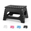 Dyforce Folding Step Stool 11", Durable Kids Step Stool, Heavy Duty Step Stools for Adults, Compact Foot Stools, Light-Weight Toddler Step Stools for Kitchen, Bathroom, Holds Up to 300 lbs (Black) view 1